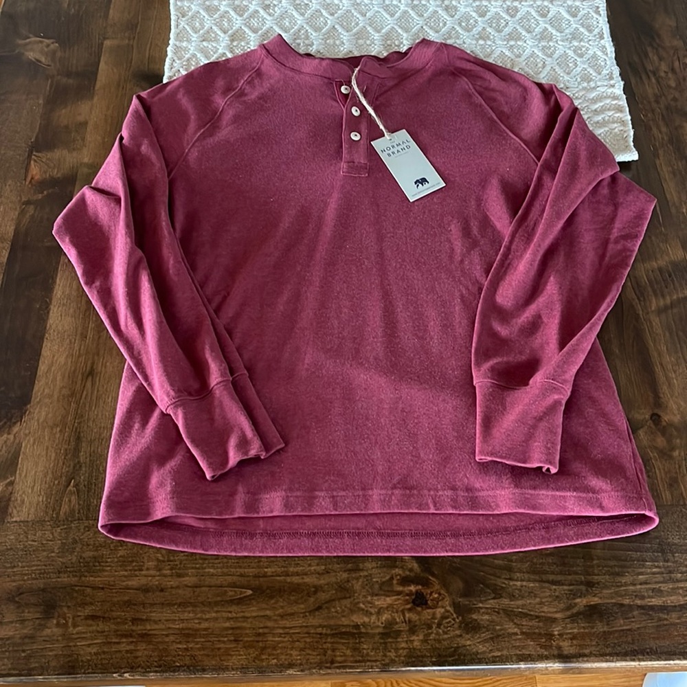 Normal Brand Red Henley